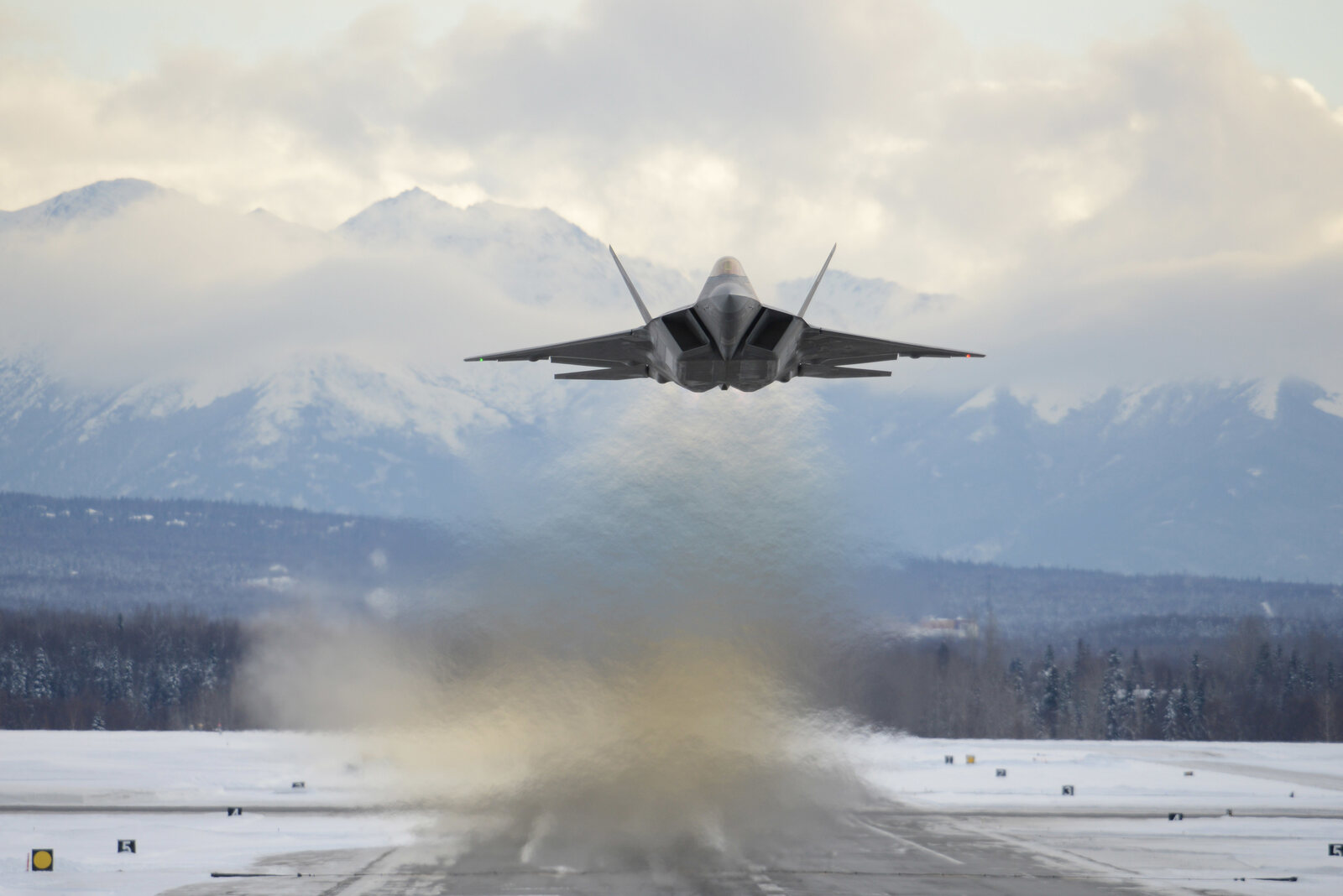 F-22 flying in Alaska