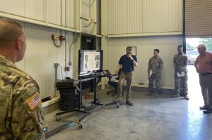 Laser Sales Man Presents To Army National Guard